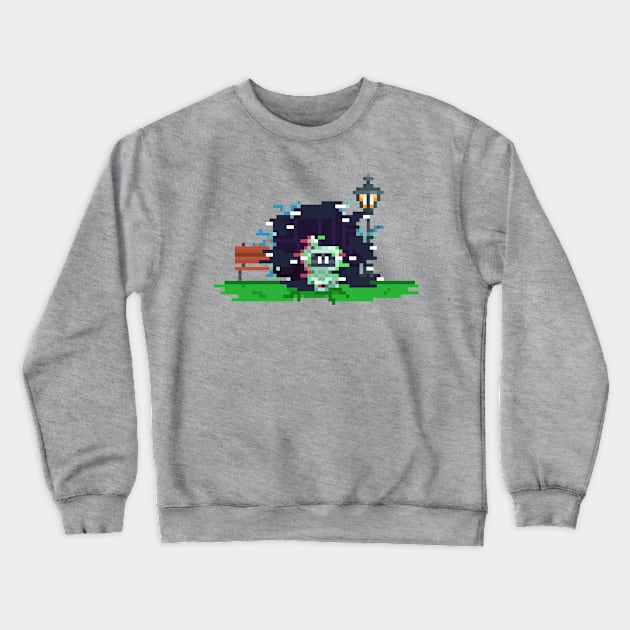 Pixel Art Glitchy Crewneck Sweatshirt by PixelCarvel